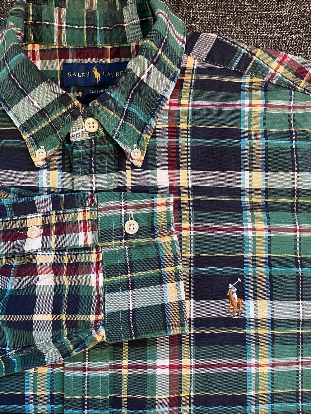 Ralph Lauren Green plaid dress shirt